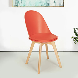 Ahd Amazing Home Design Chaise de cuisine et salle à manger avec coussin design scandinave en bois Bib Nordica