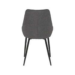 Avis Mes Lot de 2 chaises repas 48x55x84 cm en tissu gris foncé - ORMOY