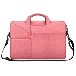 Wewoo Sacoche ST02S Étanche Résistant À La Déchirure Caché Portable Sangle Une épaule Sac À Main pour 14.1 pouces Ordinateurs Portablesavec Ceinture Valise Rose 