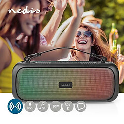 Acheter NEDIS ENCEINTE SONO PORTABLE PARTY BLUETOOTH 2.0 50W RMS MOBILE USB TWS LED RGB IPX5 MSD ETANCHE SIRI GOOGLE