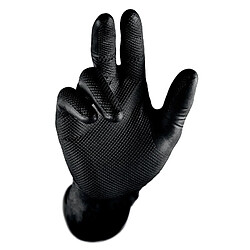 Pip Europe Gant jetable 246BK en nitrile Noir non poudré avec poignée texturée 6 mil 015 mm Boîte de 50 gants Taille 10 