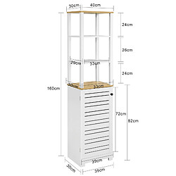 Acheter SoBuy BZR43-W Meuble Colonne de Salle de Bain Armoire Haute Meuble de Rangement