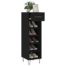 Acheter Maison Chic Armoire à Chaussures Noir,Meuble de Rangement à Chaussures 30x35x105 cm bois d'ingénierie -MN86519