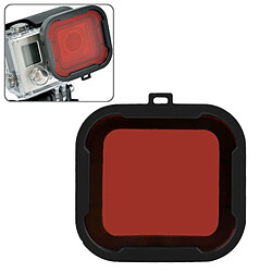 Wewoo Filtre rouge pour GoPro HERO4 / 3 + Polar Cube Snap-on de logement de plongée 