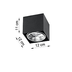 Acheter Sollux Plafonniers encastrables Square Flush Light Noir GU10