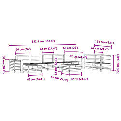 vidaXL Salon de jardin 10 pcs bois de pin imprégné pas cher