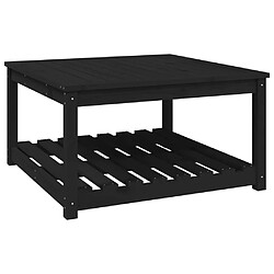 vidaXL Table de jardin noir 82,5x82,5x45 cm bois massif de pin