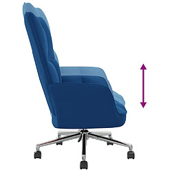 Acheter vidaXL Chaise de relaxation Bleu Velours