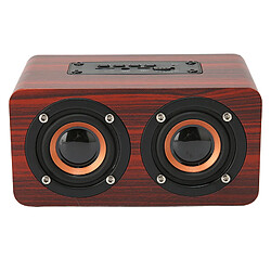 ComfortXL Haut-parleur bluetooth rétro avec microphone intégré, haut-parleur sans fil portable, prend en charge les cartes mémoire usb aux mp3, grain de bois rouge