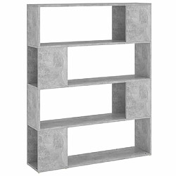 Maison Chic Armoire de livres - Bibliothèque - Séparateur de pièce Gris béton 100x24x124 cm -GKD95416