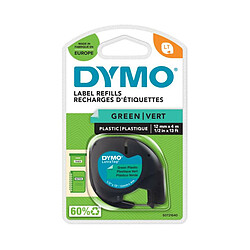 Ruban Laminé pour Etiqueteuses Dymo 91204 LetraTag® Noir Vert 12 mm (10 Unités)