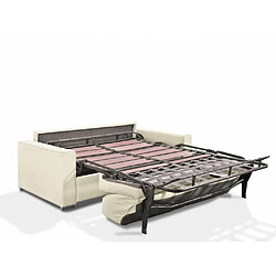 Avis Inside 75 Canapé convertible EXPRESS PREMIUM 120 cm sommier lattes RENATONISI matelas BULTEX cuir vachette beige