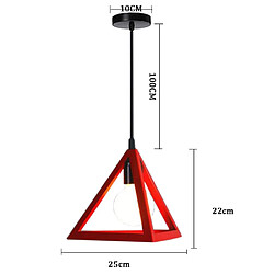 Avis Stoex Suspension Luminaire Industrielle Contemporain, Lustre Abat-Jour Plafonnier en Métal Fer Cage E27 (Rouge)