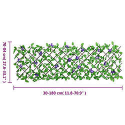 vidaXL Treillis de lierre artificiel extensible 5 pcs vert 180x70 cm pas cher