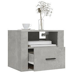 Acheter Maison Chic Table de chevet murale - Table de Nuit Gris béton 50x36x40 cm