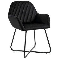 Maison Chic Lot de 2 Chaises à manger,Chaise pour cuisine,Solide Structure Noir Velours -MN71239