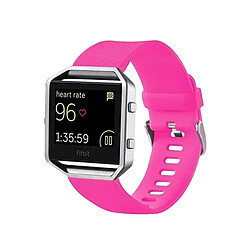 Wewoo Bracelet Magenta pour Watchband Blaze Watch Oblique Texture Silicone de montre, Grande taille, Longueur: 17-20cm 