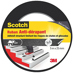 Bande antidérapante pour escaliers Scotch L5m l25mm Bande antidérapante pour escaliers Scotch Long.5m Larg.25mm