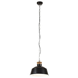 vidaXL Lampe suspendue industrielle 32 cm Noir E27