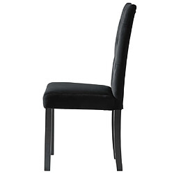 Acheter vidaXL Chaises à manger lot de 4 Noir Velours