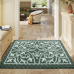 LUUCOZK Tapis de porte avant antidérapant pour entrée intérieure – Vert-50x80cm