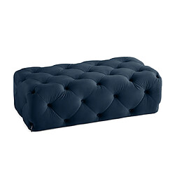 Lisa Design Gallata - pouf Chesterfield - en velours Gallata - pouf Chesterfield - en velours - Bleu