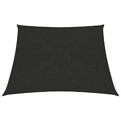 vidaXL Voile d'ombrage 160 g/m² Noir 3/4x2 m PEHD