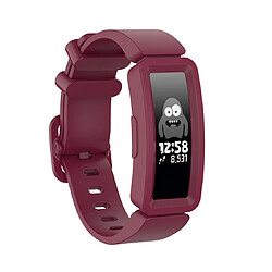 Wewoo Bracelet pour montre connectée Fitbit Inspire HR / Ace 2 Silicone Smart Watch de remplacement Wine Red 