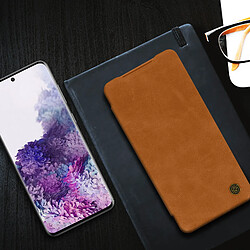 Acheter Housse Samsung Galaxy S20 Étui Porte-carte Cuir Véritable Qin Nillkin Marron