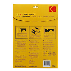 KODAK Assorted Magnetic Laminating Pouches KD-LMASSMAG-PK10C - Pochette de plastification magnétique KODAK, Taille : 3 x A4, 4 x 6" x 4", 3 x 5" x 7", 150 Microns, Lot de 10 - Transparente