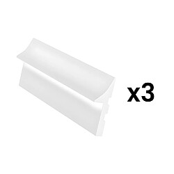 Vente-Unique Lot de 3 plinthes en polystyrène L290 x l4.5 x H15 cm blanc - RADENO