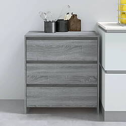 vidaXL Buffet Sonoma gris 70x41x75 cm Bois d'ingénierie