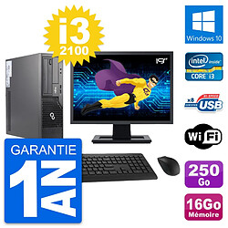 PC Fujitsu E500 DT Ecran 19" Intel i3-2100 RAM 16Go Disque 250Go Windows 10 Wifi · Occasion 