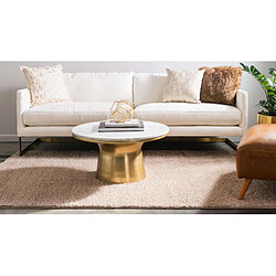 Avis Hadorn Tapis shaggy 185x185 beige Luzern