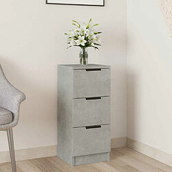 Maison Chic Buffet,Meuble de Rangement,commode pour salon,Cuisine Gris béton 30x30x70 cm Bois d'ingénierie -MN91210