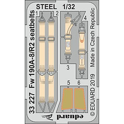 Fw 190A-8/R2 seatbelts STEEL for Revell - 1:32e - Eduard Accessories 