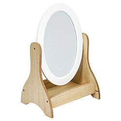 Toilinux Miroir inclinable Bella pour coiffeuse - Blanc et Beige Toilinux - Miroir inclinable Bella pour coiffeuse - Blanc et Beige - Scandinave