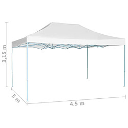 Acheter vidaXL Tente de réception pliable 3x4,5 m Blanc