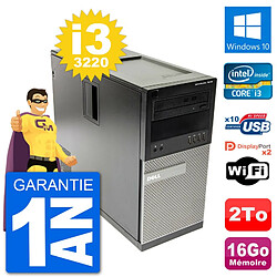 PC Tour Dell 7010 Intel Core i3-3220 RAM 16Go Disque Dur 2To Windows 10 Wifi · Occasion 