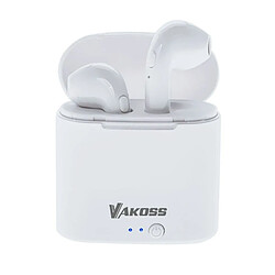 Écouteurs in Ear Bluetooth Vakoss SK-832BW Blanc Multicouleur 