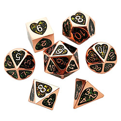 Acheter 7 Pièces En Alliage De Zinc Jeu Dés Polyèdre D4 D6 D8 D10 D12 D20 Ensemble Bronze