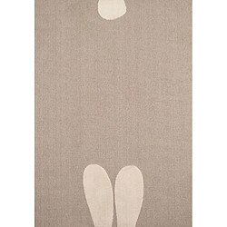 NAZAR Tapis intérieur en polyester Bambi lapin 150 x 80 cm.