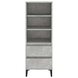 Avis Maison Chic Buffet,Meuble de Rangement,commode pour salon,Cuisine Gris béton 40x36x110 cm Bois d'ingénierie -MN94471