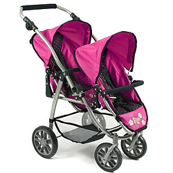 Bayer Chic 2000 Le buggy Tandem Vario - Marine et rose pour poupée