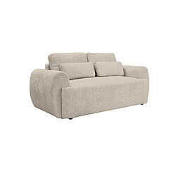 Bestmobilier Mahina - canapé droit 2 places - en tissu bouclette Mahina - canapé droit 2 places - en tissu bouclette - Taupe