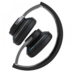 General Casque Bluetooth sur l'oreille, casque stéréo pliable léger sans fil et filaire avec micro, contrôle du volume, casque Bluetooth 5.1 pour iPad/voyage/tablette/PC(noir)