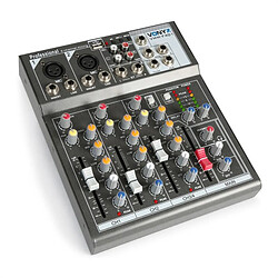 Vonyx VMM-K402 Table de mixage à 4 canaux Lecteur USB AUX-IN +48V Alimentation Vonyx