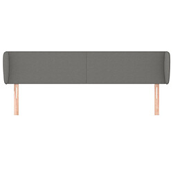 Avis Maison Chic Tête de lit scandinave avec oreilles,meuble de chambre Gris foncé 163x23x78/88 cm Tissu -MN14571