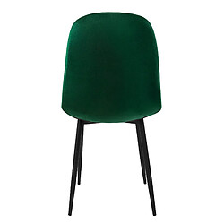 Acheter Chaise de salle à manger, set de 4, vert foncé, revêtement velours, pieds en métal, matériel de montage inclus ML-Design