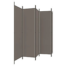 vidaXL Cloison de séparation 5 panneaux Anthracite 250x200 cm Tissu